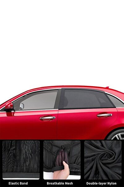 joseki Araç Makam Yan Cam Güneşlik Perdesi Seyahat Boy Araba Cam Çorabı Prati...