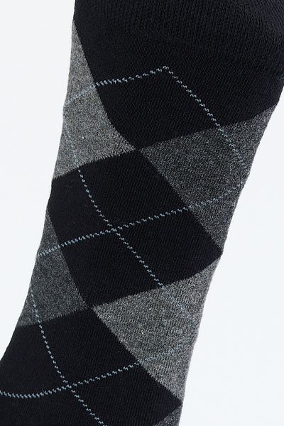 ALTINYILDIZ CLASSICS Men's Black-Anthracite Patterned Socks