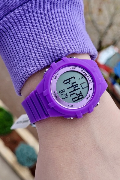 Daniel Klein Mor Renk 2 Yıl Garantili 7 Farklı Işıklı, Alarmlı, Kronometreli ...