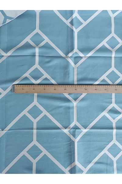 Evcimenhome Produs nou Țesătură din bumbac țesut pe două fețe 120cmx120cm culoare: culoare petrol-ecru