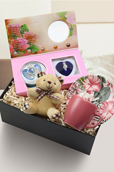 Trendmiya İstiridye İçinde Gerçek Kültür İnci Kolye & Ayıcık Anahtarlık & Tür...