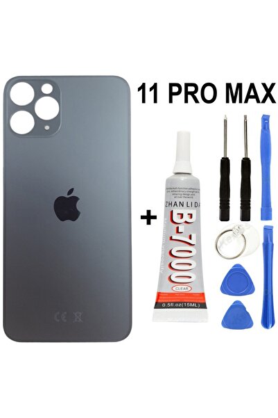 Genel Markalar iPhone Uyumlu 11 Pro Max Arka Batarya Pil Kapağı + Yapıştırıcı...
