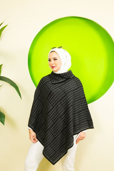 Kayaka triko women's patterned triangle poncho