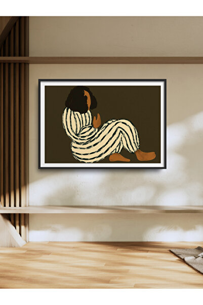 HOMEPACK Tekli Çerçeveli Yatay Tablo Modern Poster Tablo TK/427