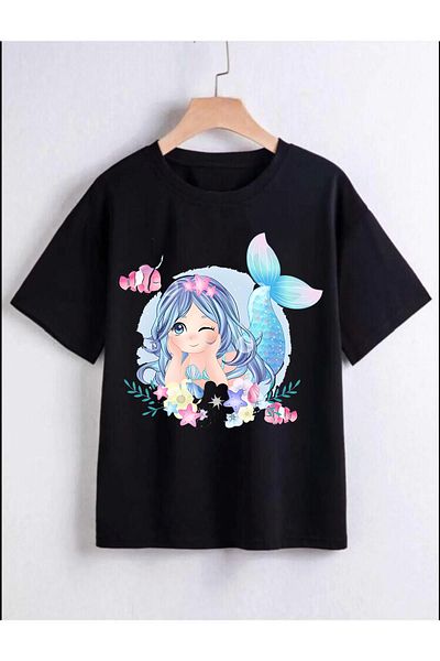 Pisa Art tricou pentru copii cu imprimeu sirena