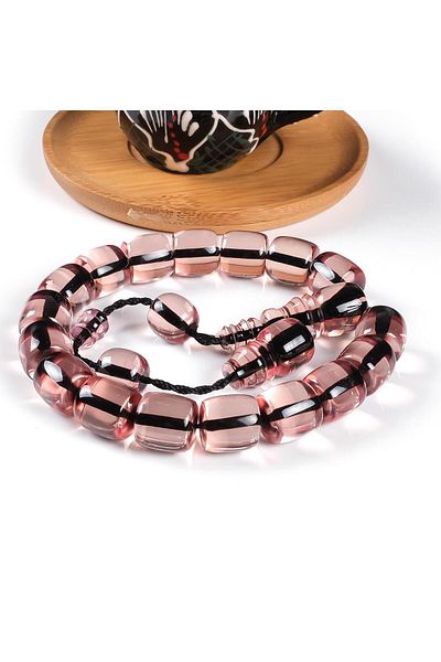 TESBİHCİBABA Ankle Length Squeezed Amber Mascot Rosary with Transparent Structure