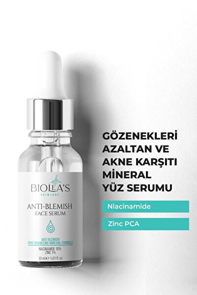 Biolea's skincare Gözenekleri Azaltan Ve Akne Karşıtı Mineral Yüz Serumu Niac...