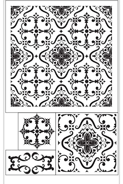 Buhobi Cadence Stencil Template Set of 4 Model-15