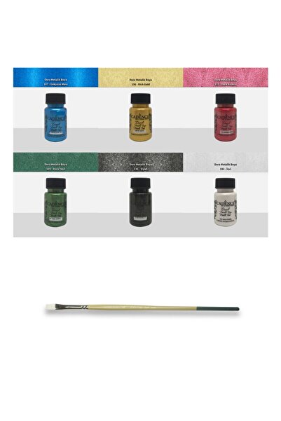 Cadence Boya Cadence Dora Metalik 6'lı Boya Seti + 986-1/2 Fırça