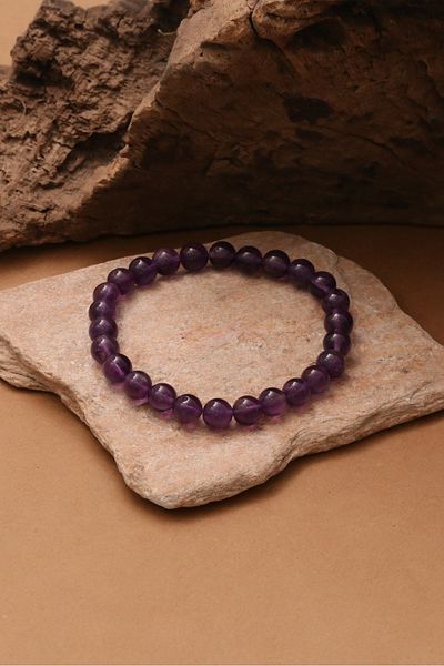 Dünya Doğal Taş Amethyst Stone Bracelet A