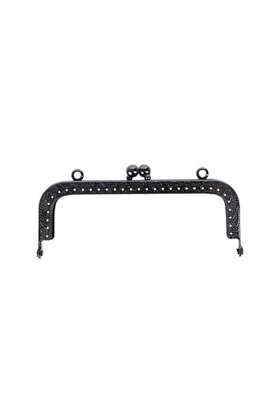 Ritzz Vintage μεταλλική λαβή τσάντας με τρύπα 12,5cm Anthracite