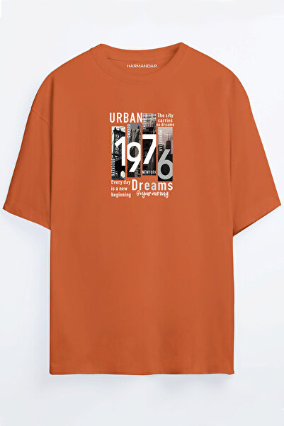 Harmandar Urban 1976 štampana unisex majica prekomernog kroja