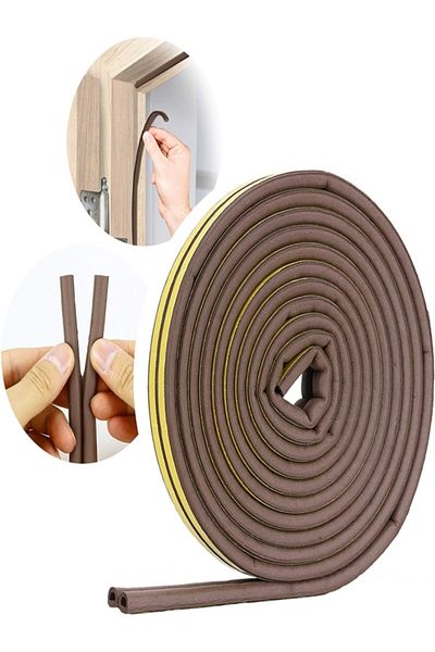 BANT EVİ Door Window Tape Brown 9mmx6m Door Window Wick Insulation Tape