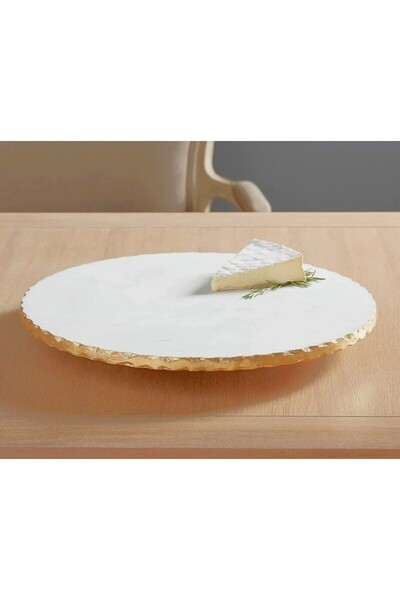 Sümeyra Marble Art رويال - صينية تقديم من الرخام الأبيض الطبيعي | طبق رخام | ...