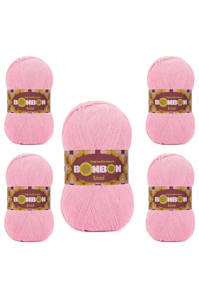 BONBON Κρυστάλλινο νήμα 5 Συσκευασία Dust Pink 98221