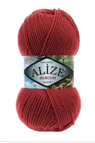 Alize 5 Τεμάχια Κόκκινο 106 Μοντέλο Κλασικό Πλεκτό Σχοινί Χειρός