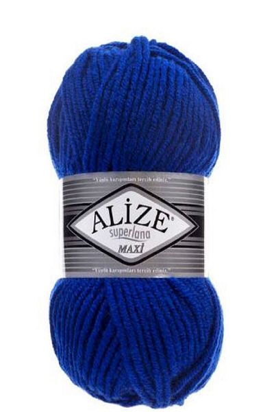 Alize 5 τεμάχια Süperlana Maxi Saks Blue 141 Χοντρό πλεκτό με νήματα Γιλέκο Ζακέτα Νήματα Κασκόλ Μπερέ Πλεκτό Νήματα