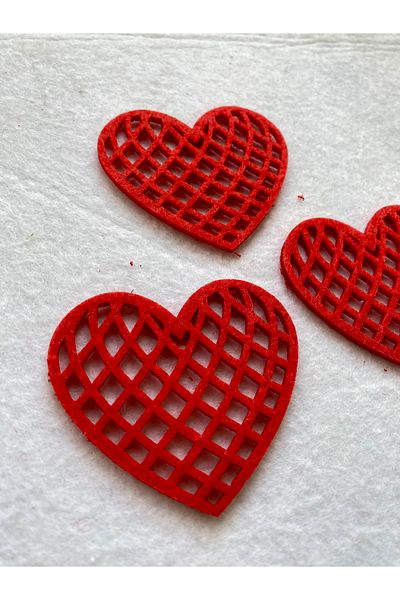 Mini Tasarım Atölyem Valentine's Day Decor - Christmas Tree Ornament Set of 12 Heart 2
