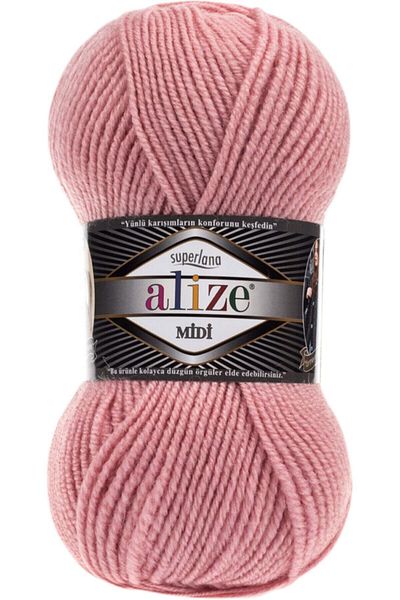 Alize 5 τεμάχια Süperlana Midi Powder 161 Πλεκτό με το χέρι Κλωστή γιλέκο Ζακέτα Κλωστή Φουλάρι Μπερέ Πλεκτό Κλωστή
