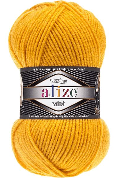 Alize 5 pieces Midi YEllow 488 Hand Knitted Yarn vest and Cardigan - Yarn Beanie Sweater