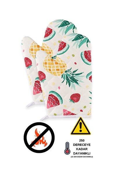 sevilya قفازات فرن مقاومة للحريق والحرارة (2 قفاز)