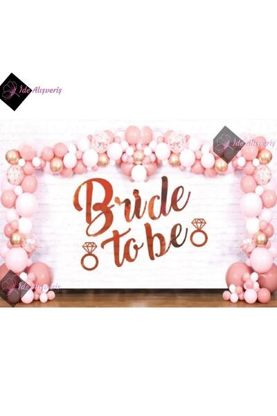 Bkmc 50 Balonlu Bride To Be Kalpli Bekarlığa Veda Partisi 1 Bride 10 Team Bride Gold Renkli Geçici Dövme