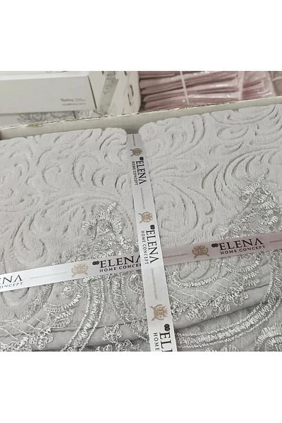 ZESA HOME FRENCH LACE 6 PIECES BLANKET BED COVER SET - WITH DOWER BOX -