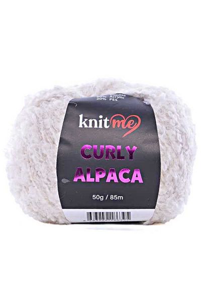 knitme 5 τμχ Μαλακό βελούδινο σχοινί KC02 Bone με μαλακή βελούδινη υφή από μαλλί αλπακά