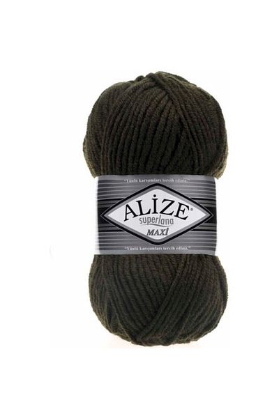 Alize 5 τεμάχια Süperlana Maxi - Dark Forest 241 Χοντρό πλεκτό γιλέκο ζακέτα Beanie πουλόβερ