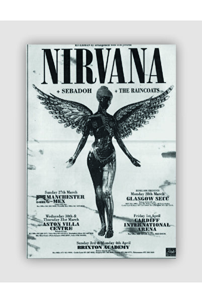 fırsatlar diyarı NIRVANA +Sebadoh +The Raincoast Punk Rock Metal Duvar Posteri - Kalın Kağıt - Çerçevesiz