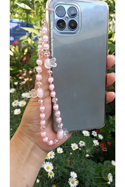 Atolye Ferda Tavşan Figürlü Pembe Telefon Charmı Telefon Süsü