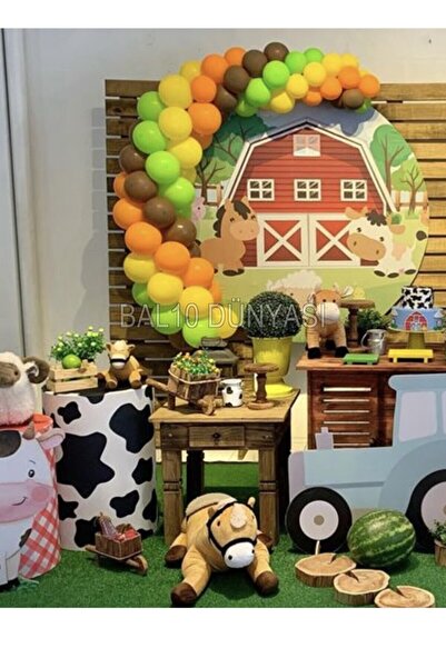 Generic Brand Star Yellow-Light Green-Orange-Chocolate Brown Color Balloon Ch...