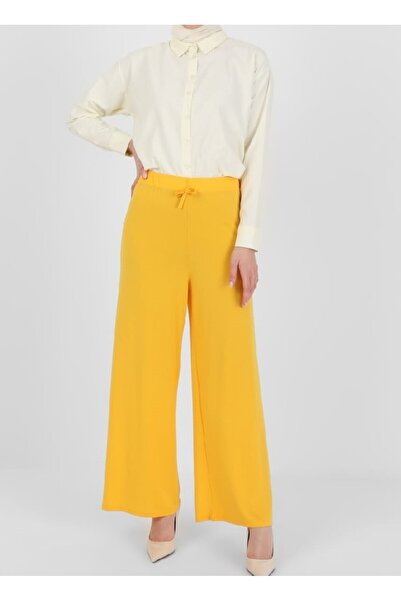 RESPİRO BELI ELASTIC BOL CUFF MUSTARD TROUSERS