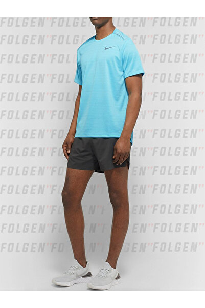 Nike Чоловіча спортивна футболка для бігу Miler Breathe Dri-FIT світло-блакитна