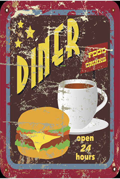 Hayat Poster kafa hamburger brza hrana kafić bar dekoracija slika oštećeni no...