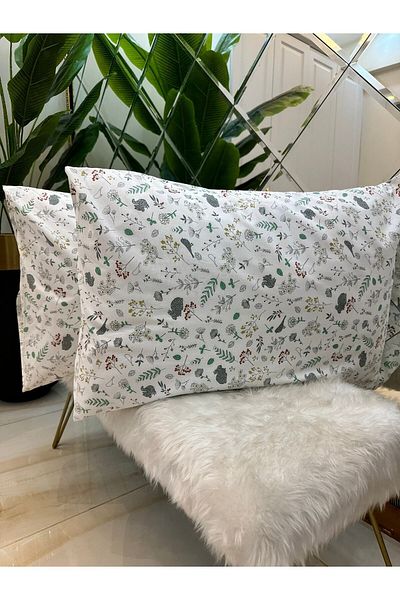 Özcan Ev Tekstil Gold Pillow Case Set of 2 100% Cotton