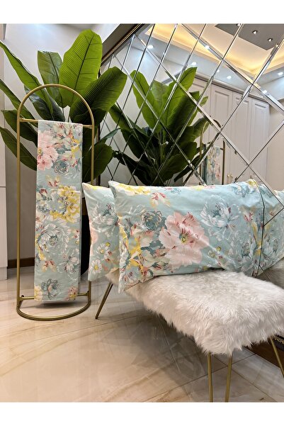 micoton غطاء لحاف مزدوج من القطن بنسبة 100% باللون الذهبي - طقم غطاء وسادة