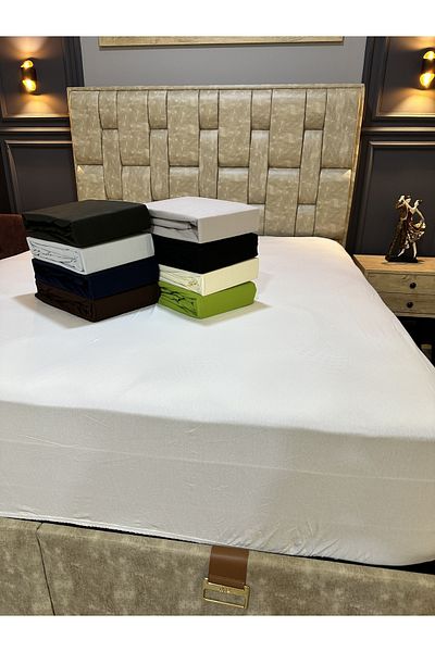 micoton Combed Cotton Elastic Sheet Single Lycra Special Production White