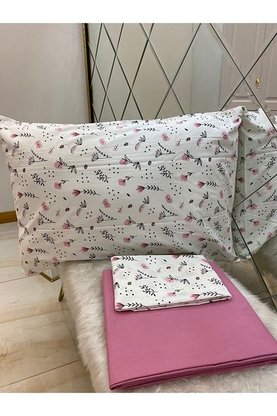 Özcan Ev Tekstil Ranforce Elastic Sheet Pillow Set 100% Cotton