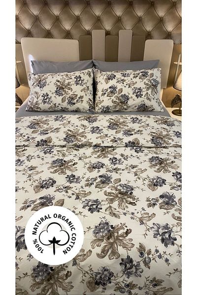 Özcan Ev Tekstil Gold 100% Cotton Double Duvet Cover Set Boxed Product