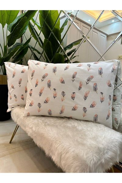 Özcan Ev Tekstil Gold Pillow Case Set of 2 100% Cotton