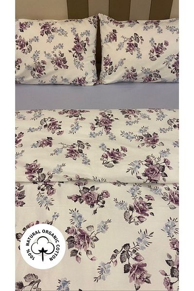 Özcan Ev Tekstil Gold 100% Cotton Double Duvet Cover - Pillowcase Set