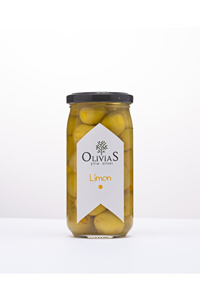 Olivias Fine Olives Limon Dolgulu - Limonlu Yeşil Zeytin 370 Cc (200-220 GR)
