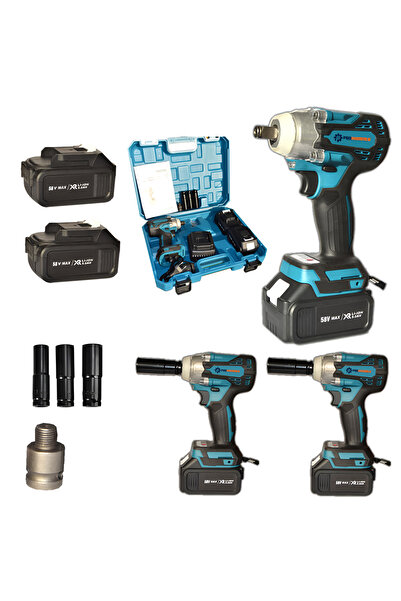 prohummer Kömürsüz Akülü Somun Sıkma Makinesi PHSM009 58vf 5ah (Mavi)