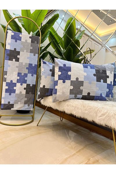 Özcan Ev Tekstil Gold 100% Cotton Double Duvet Cover - Pillowcase Set