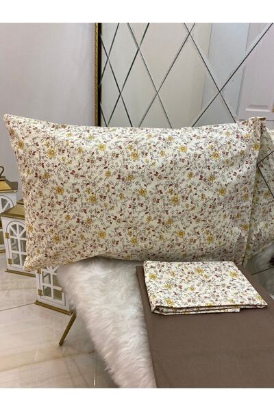 Özcan Ev Tekstil طقم وسادة ملاءة مطاطية من رانفورس 100% قطن