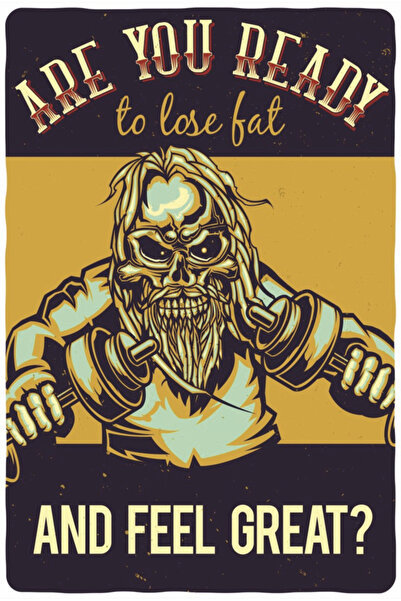 Hayat Poster Ρετρό αθλητική αφίσα - Feel Great και με ξύλινη λεπτομέρεια