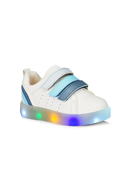 Vicco Sun Light Boy's White Blue Sneaker