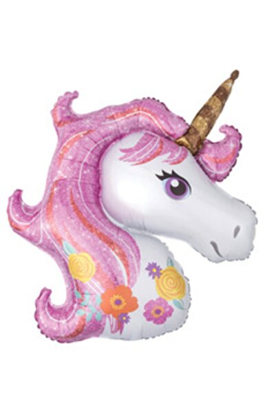 parti sürprizi Pembe Unicorn Supershape 105 Cm Folyo Balon