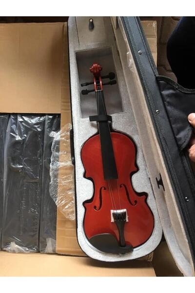 Paganini Masif Ağaç Orta Kalite 4/4 Boy Parlak Cila Keman Seti-kutu-yay-reçine Ful Set